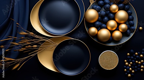 trend navy blue and gold