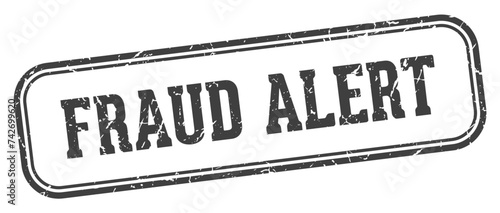 fraud alert stamp. fraud alert rectangular stamp on white background