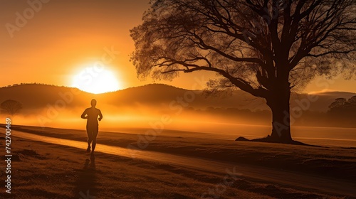 jogger running morning © PikePicture