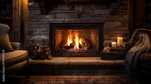 wood fireplace smoke