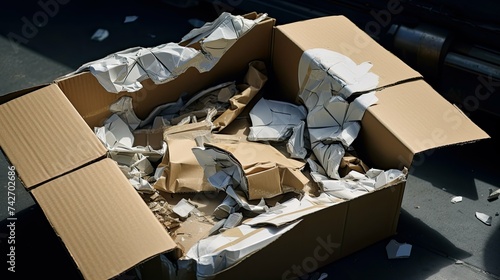 fragmented broken package photo