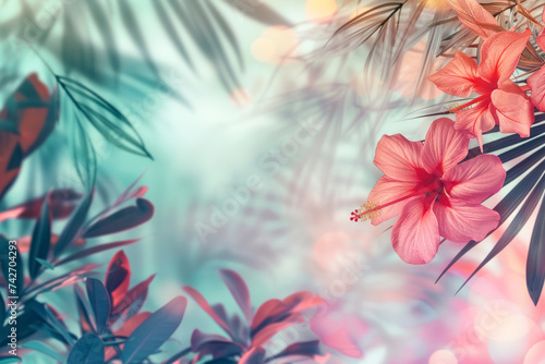 Summer tropical background with a space for a text. © Hunman