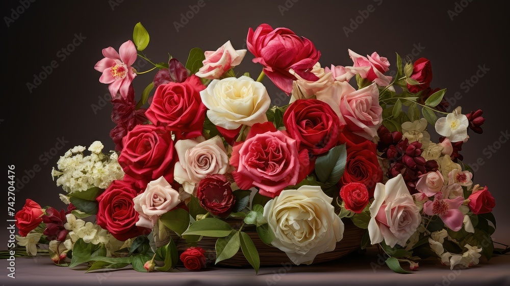 garden roses and flowers