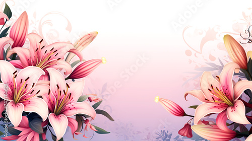 Lily flower, Stargazer lily, pastel Lily flower