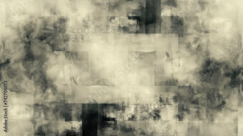 Beige & Grey Watercolor Abstract, Dark Contrast