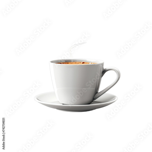 Coffee cup isolated on transparent background. Coffee cup beverage, cafe breakfast illustration