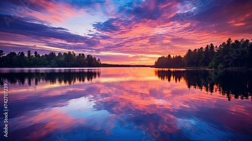 nature sunrise lake © PikePicture