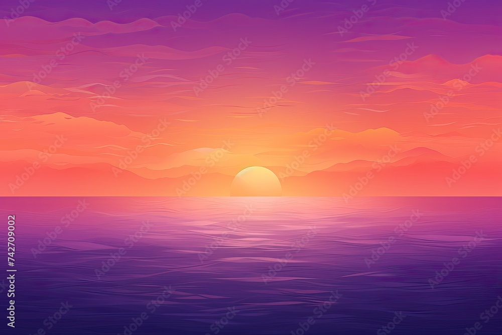 illustration of a beautiful sunset