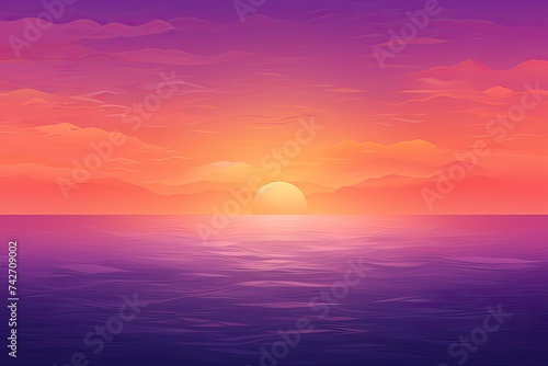 illustration of a beautiful sunset
