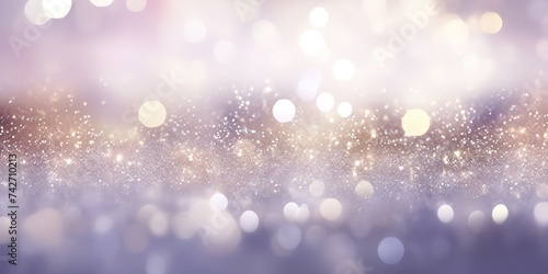 Snow flakes light confetti glitter bokeh decorative background scene