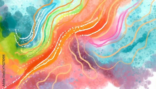 Vibrant Pastel Dreams  Abstract Rainbow Cloud Background 