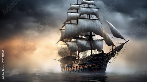 sea sailing ship pirate ship