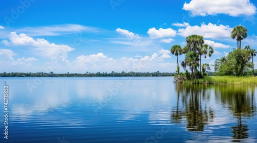 Fototapeta Naklejka Na Ścianę i Meble -  nature lake tohopekaliga