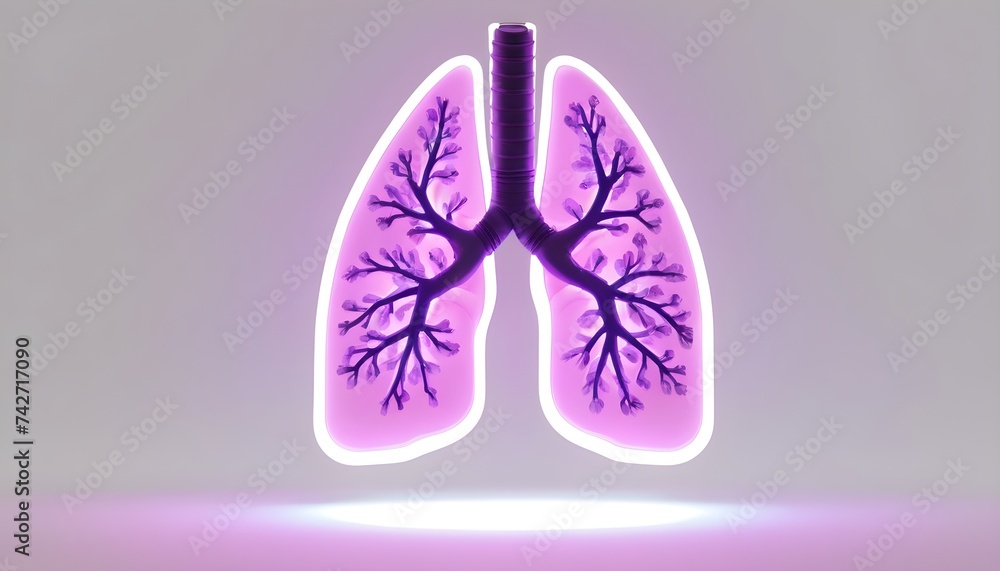 Human Health Lungs and Bronchi - obrazy, fototapety, plakaty 