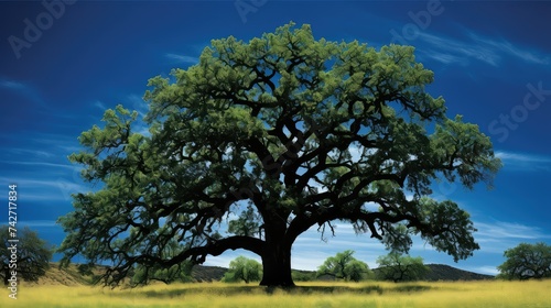 forest black oak tree