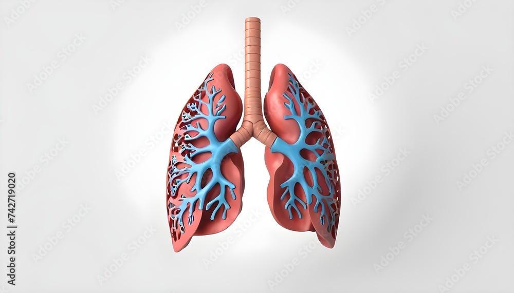 Human Health Lungs and Bronchi - obrazy, fototapety, plakaty 