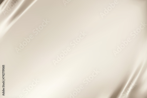 Abstract light beige gradient background. Minimalistic subtle wavy silk texture. 3D vector illustration.