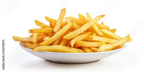 Freshly cooked French fries in a bowl  perfect for food blogs or restaurant menus