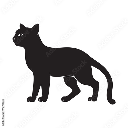 cat silhouette vector illustration with fully editable © Abdur Razzak ID: #52