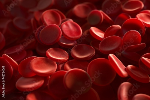 red blood cells move within blood vessels