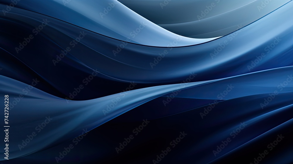 Obraz premium waves navy abstract