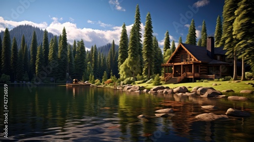 retreat cabin lake