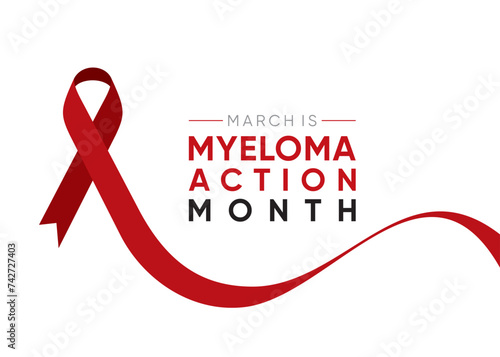 March is Myeloma action Awareness Month background design.