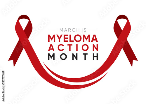 March is Myeloma action Awareness Month background design.
