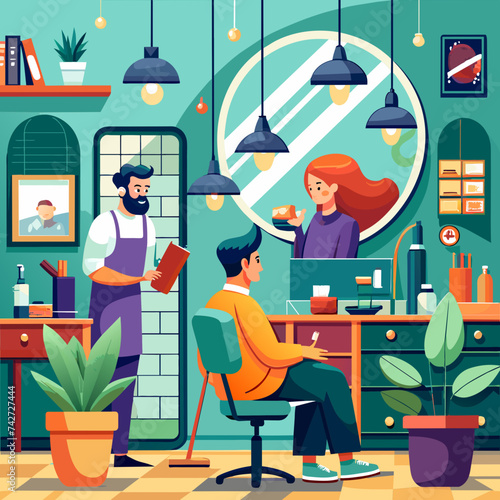 Hair salon illustration 