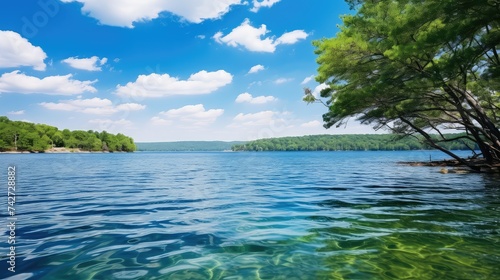 serene lake wonderful landscape