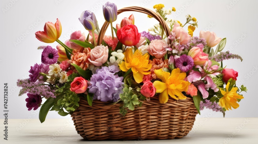 daffodils easter basket flowers