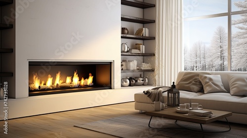 warmth fireplace gas photo