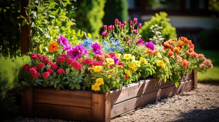 landscape raised flower bed