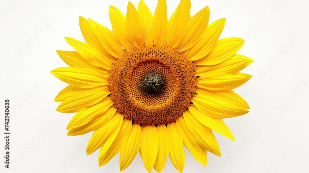 Obraz premium flower sunflower white background