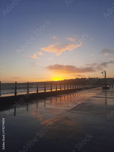 sunset on the beach