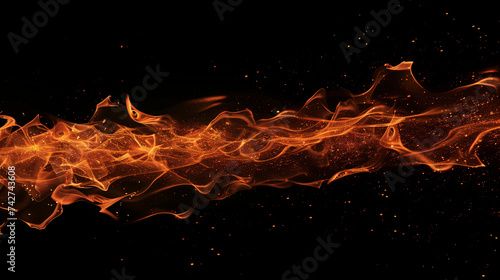 Elegant Black Background with Vivid Flames © Brahim