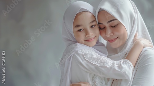 Celebrate the special bond between a happy Malay mother and daughter, symbolizing love and affection on Mother’s Day. Generative AI technology