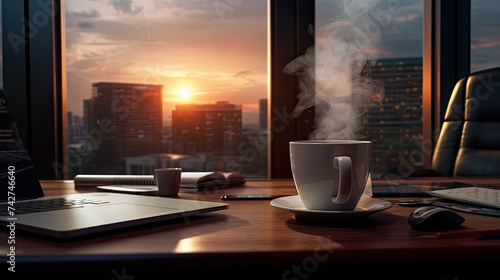 caffeine morning coffee office
