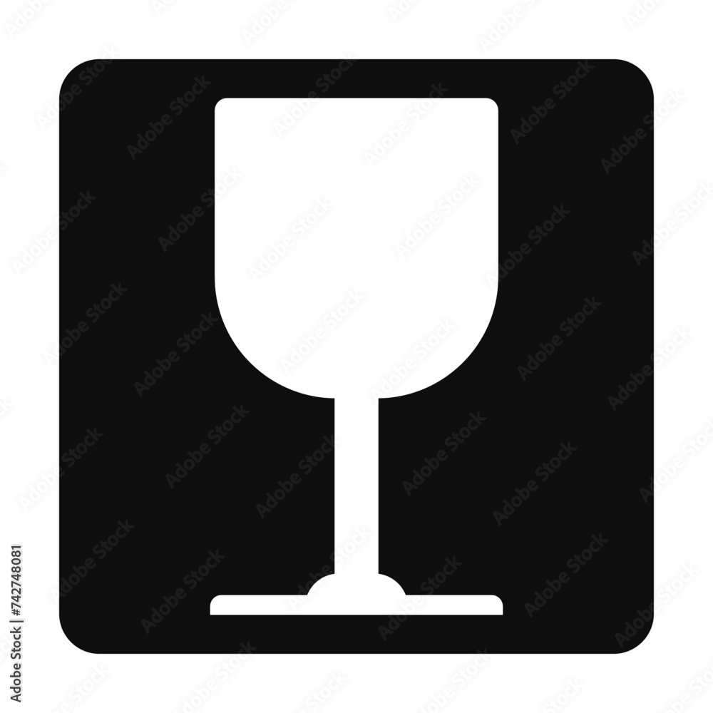 Wine glass icon isolated on white background. Wine glass icon isolated on white background.