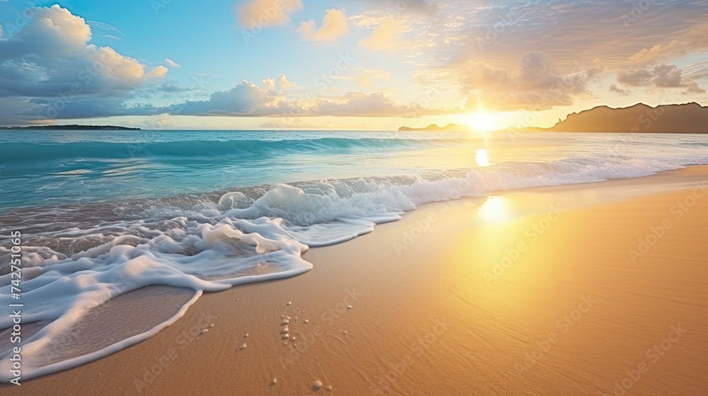 seashells beach morning