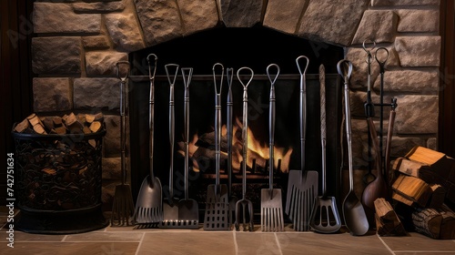 poker fireplace tools photo