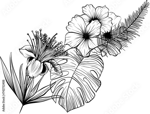 Bring the vibrant energy of the tropics to your work with our stunning collection of exotic flower vectors. Ideal for travel and summer-themed projects