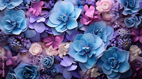 violet purple and blue flowers