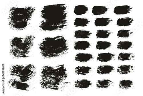 Hand Drawn Round Brush Thin Short Background   Straight Lines Mix Artist Brush High Detail Abstract Vector Background Mix Set 