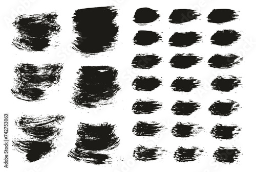 Hand Drawn Round Brush Thin Short Background & Straight Lines Mix Artist Brush High Detail Abstract Vector Background Mix Set 