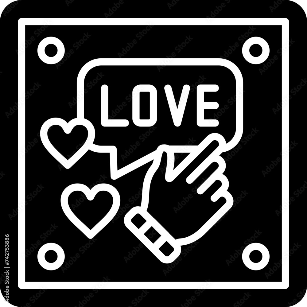 Fototapeta premium Love Icon