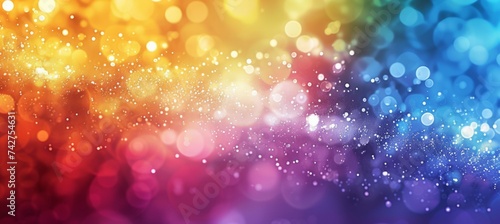 Bokeh colorful light sparkle and glitter. Generative AI technology.