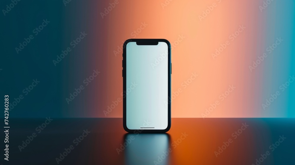 Modern smartphone with a blank white screen, modern light background This type of image is commonly used for mockups to display apps, websites, or other mobile interface designs. Modern smartphone with a blank white screen, modern light background This type of image is commonly used for mockups to display apps, websites, or other mobile interface designs.