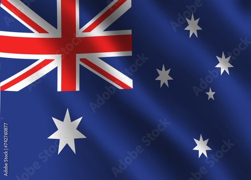 3d australian country flag beackground photo