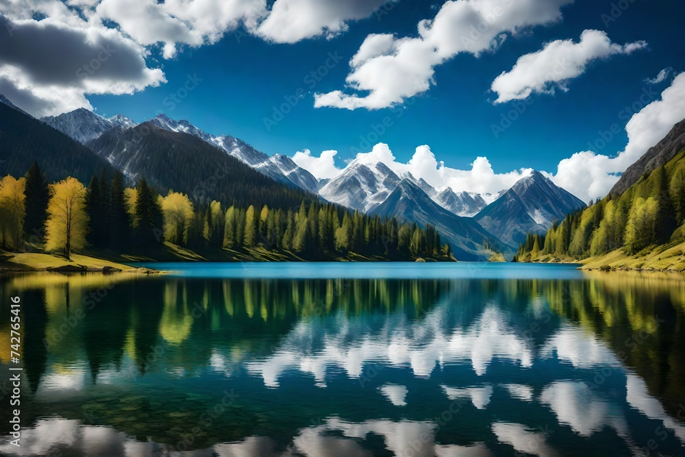 Fototapeta premium lake in the mountains